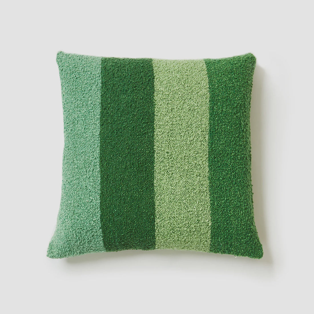 Boucle Wide Stripe Green Cushion 60cm